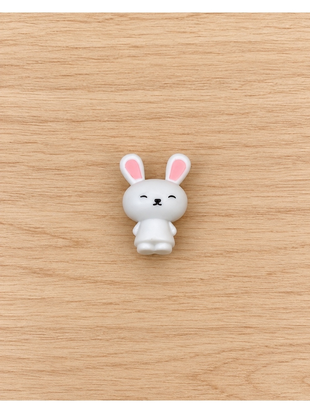 White Bunny Rabbit Mini Figure Capsule Toy Pink Ears